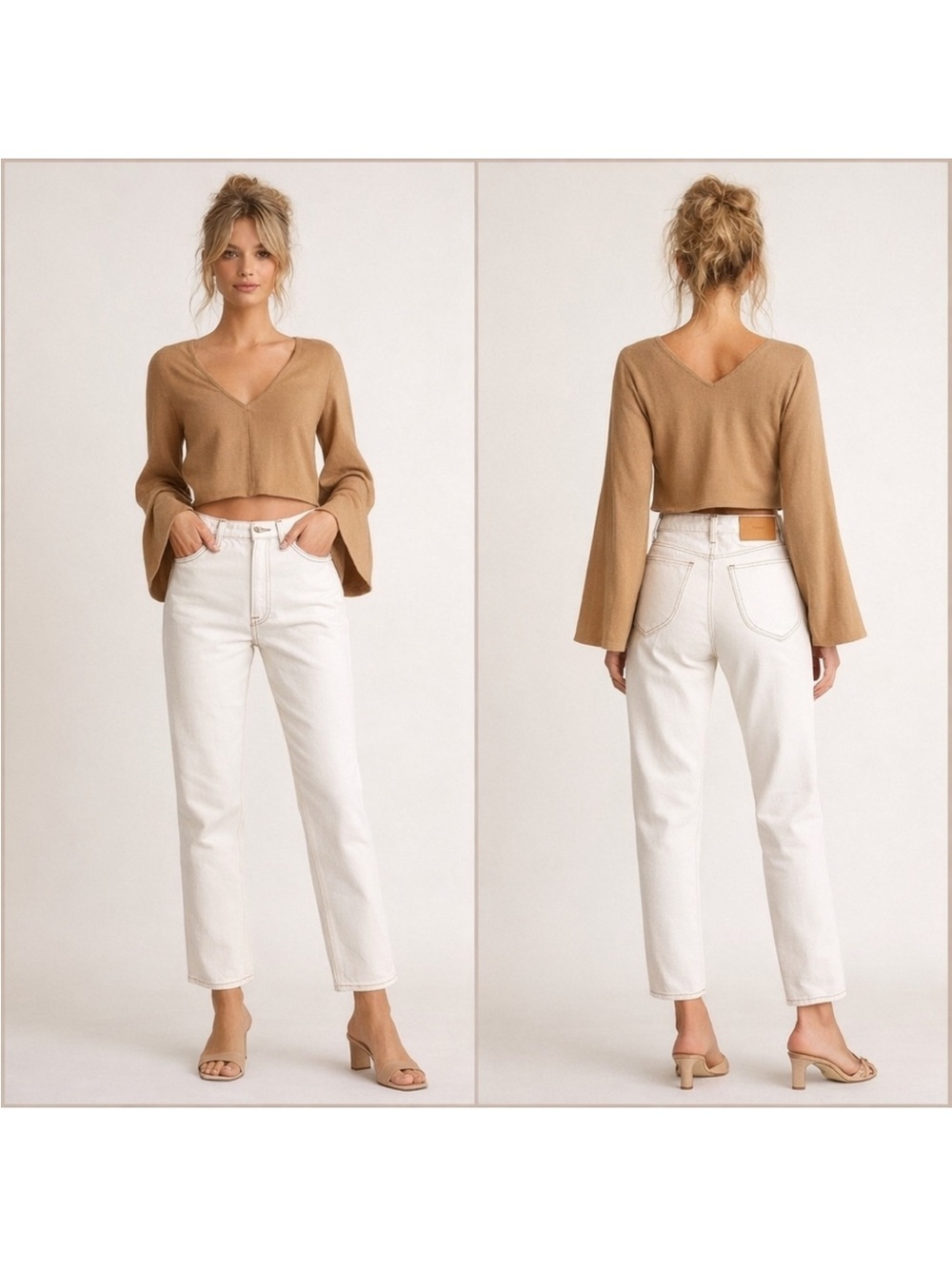 FRAME LE ITALIEN STRAIGHT BLANC HIGH RISE JEANS SIZE 29
